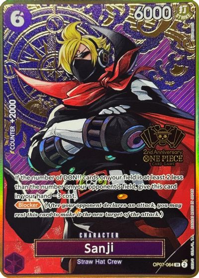 Sanji (One Piece Japanese Version 2nd Anniversary Set) card art