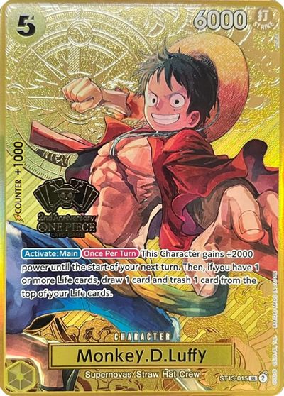 Monkey.D.Luffy (One Piece Japanese Version 2nd Anniversary Set) card art