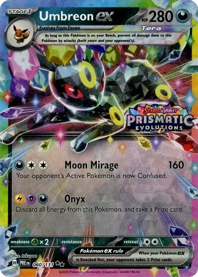 Umbreon ex - 060/131 (Prismatic Evolutions Stamp) card art