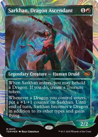 Sarkhan, Dragon Ascendant (0413) (Showcase) (Halo Foil) card art
