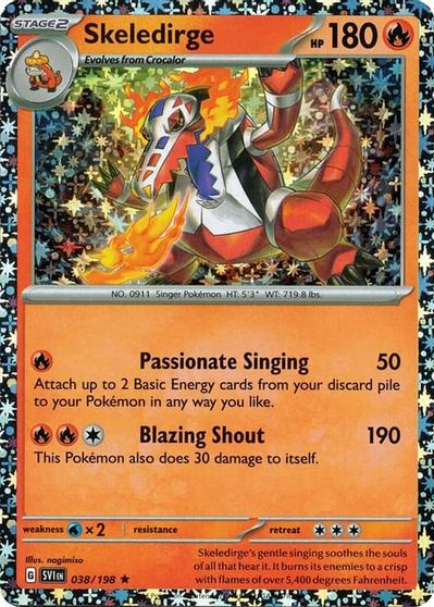 Skeledirge - 038/198 (Sparkle Holo) card art