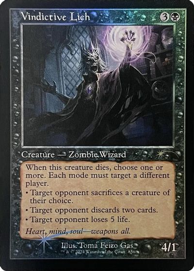 Vindictive Lich (Retro Frame) card art