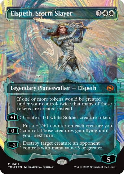 Elspeth, Storm Slayer (Showcase) (Halo Foil) card art
