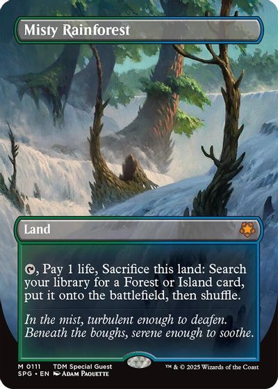 Misty Rainforest (Borderless) card art