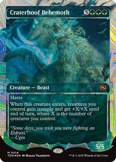 Craterhoof Behemoth (Showcase) (Halo Foil) card art