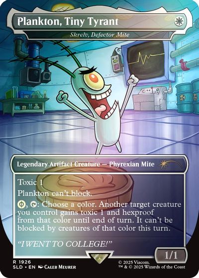 Plankton, Tiny Tyrant - Skrelv, Defector Mite (Rainbow Foil) card art