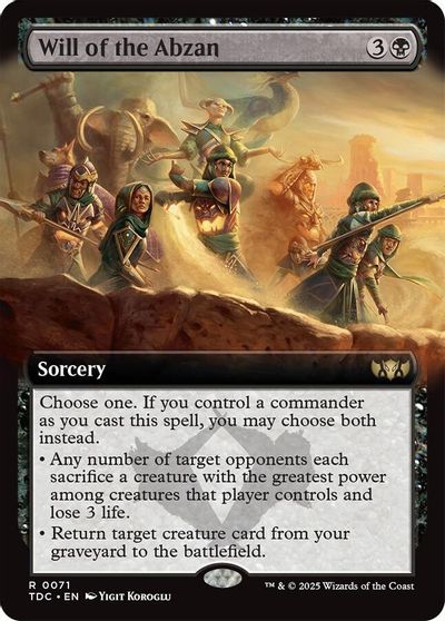 Will of the Abzan (Extended Art) card art