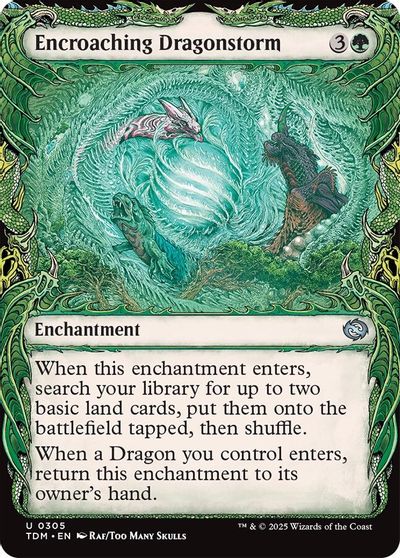Encroaching Dragonstorm (Showcase) card art
