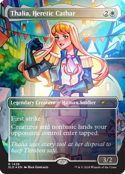 Thalia, Heretic Cathar (Rainbow Foil) card art