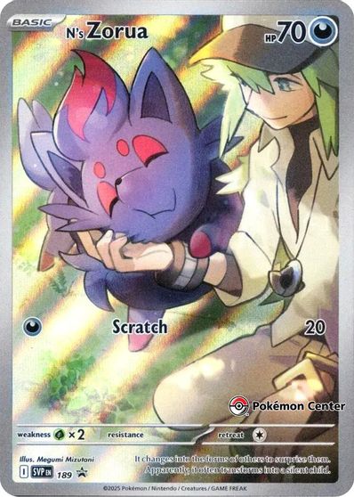 N's Zorua - 189 (Pokemon Center Exclusive) card art