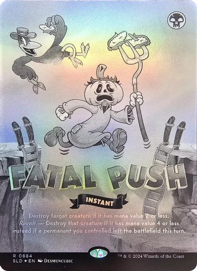 Fatal Push (0884) (Black & White Foil) card art