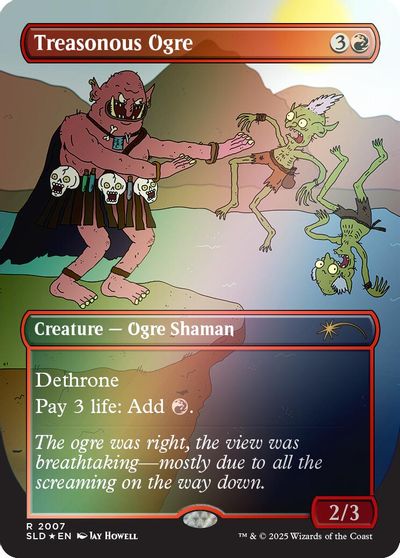 Treasonous Ogre (Rainbow Foil) card art