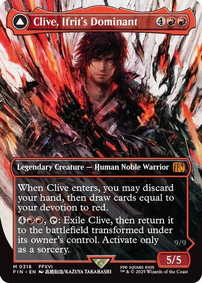 Clive, Ifrit's Dominant (0318) (Borderless) card art