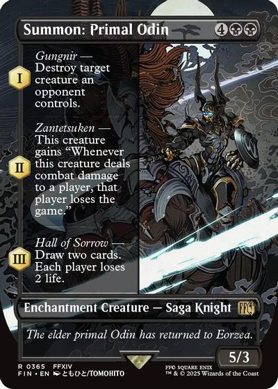 Summon: Primal Odin (Borderless) card art