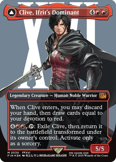 Clive, Ifrit's Dominant (Borderless) (Surge Foil) (0530) card art