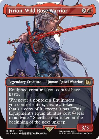 Firion, Wild Rose Warrior (Borderless) (Surge Foil) card art