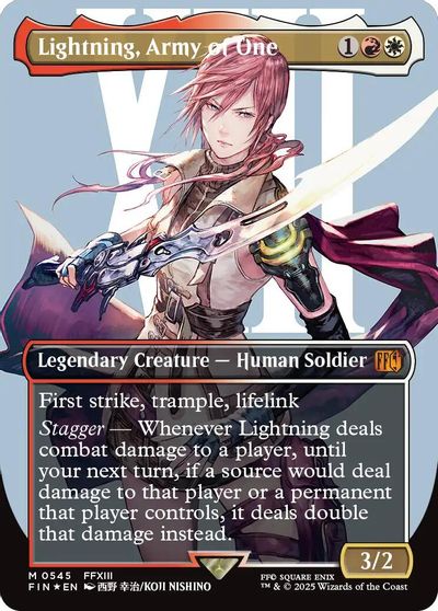 Lightning, Army of One (0545) (Borderless) (Surge Foil) card art