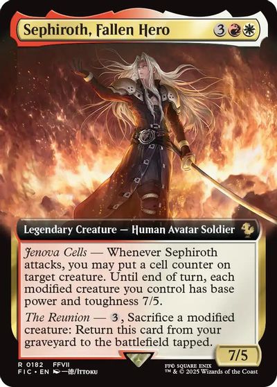 Sephiroth, Fallen Hero (Extended Art) card art