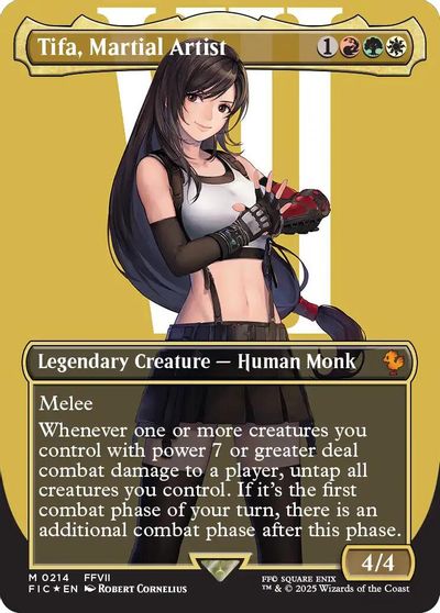 Tifa, Martial Artist (Borderless) (Surge Foil) card art