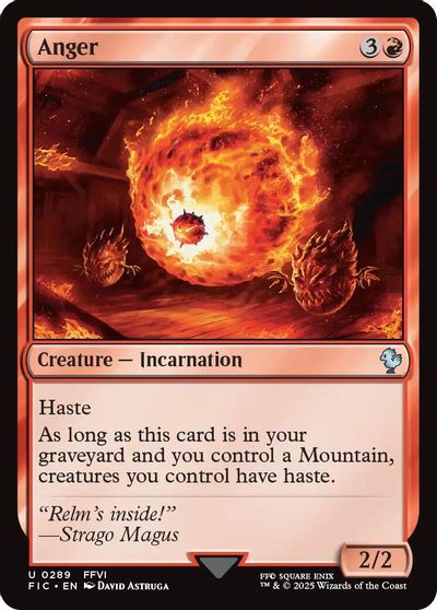 Anger card art