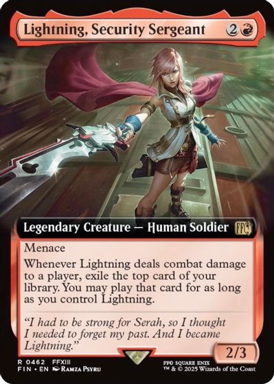 Lightning, Security Sergeant (Extended Art) card art