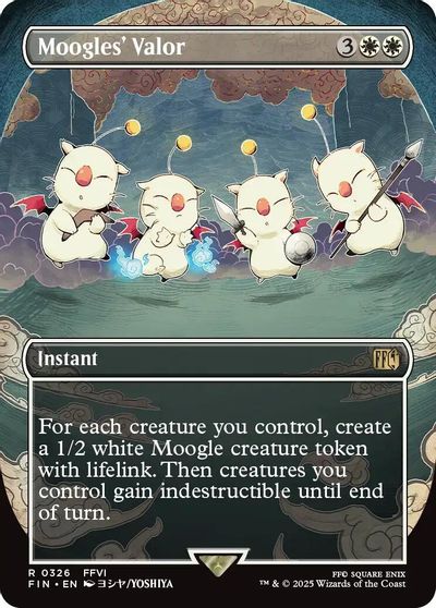 Moogles' Valor (Borderless) card art
