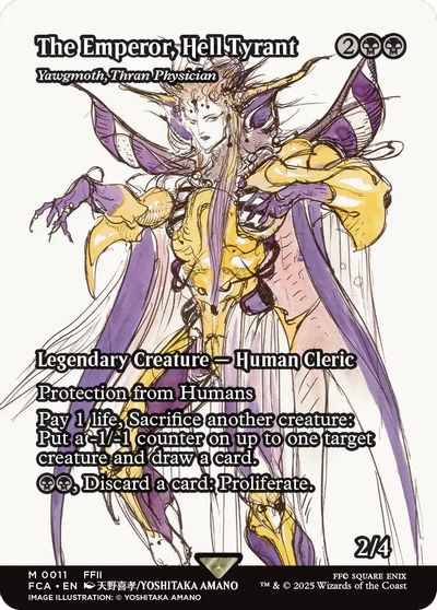 The Emperor, Hell Tyrant - Yawgmoth, Thran Physician (Showcase) card art