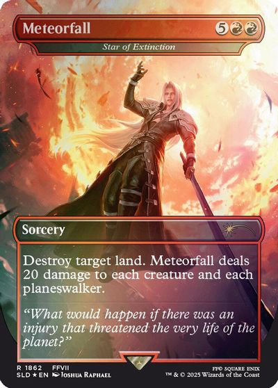 Meteorfall - Star of Extinction (Rainbow Foil) card art