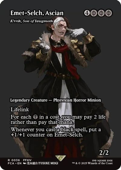 Emet-Selch, Ascian - K'rrik, Son of Yawgmoth (Showcase) card art