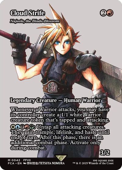 Cloud Strife - Najeela, the Blade-Blossom (Showcase) card art