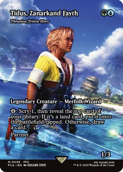 Tidus, Zanarkand Fayth - Thrasios, Triton Hero (Showcase) card art