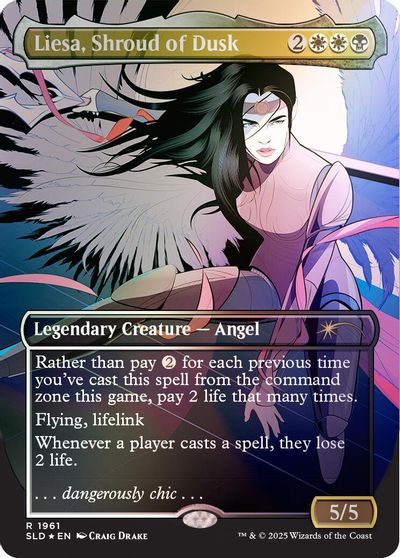 Liesa, Shroud of Dusk (Rainbow Foil) card art
