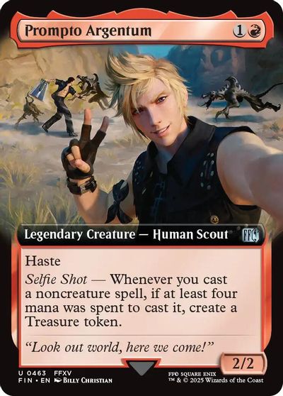 Prompto Argentum (Extended Art) card art