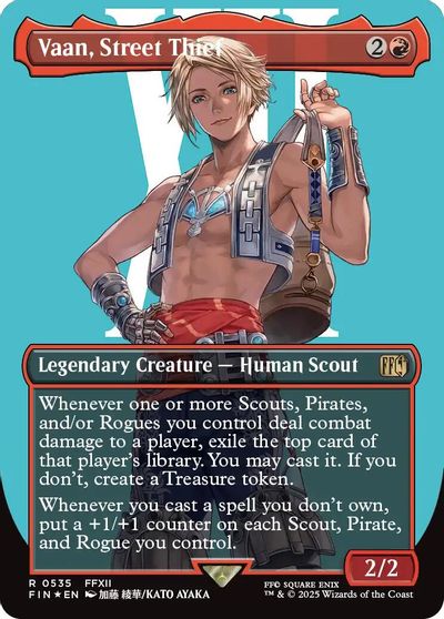 Vaan, Street Thief (Borderless) (Surge Foil) card art