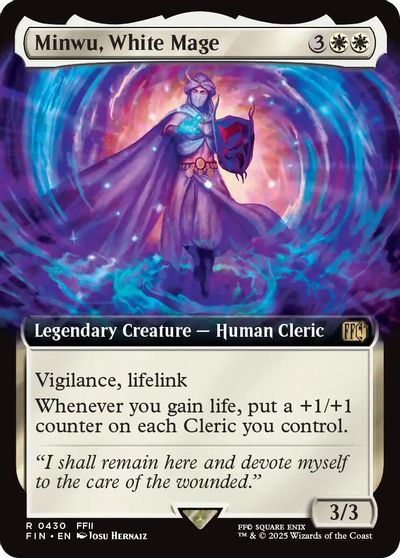 Minwu, White Mage (Extended Art) card art