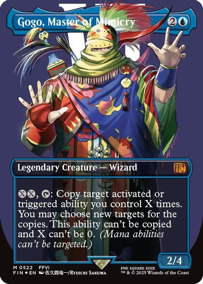 Gogo, Master of Mimicry (Borderless) (Surge Foil) card art