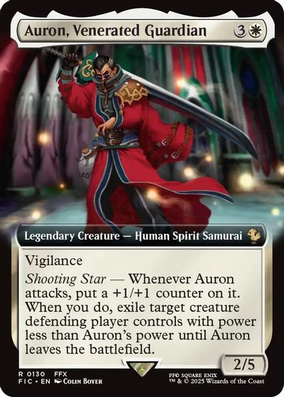 Auron, Venerated Guardian (Extended Art) card art