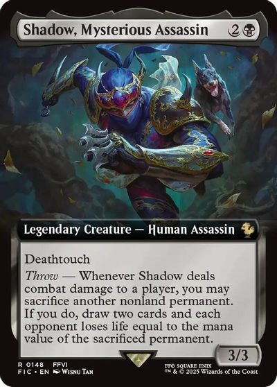 Shadow, Mysterious Assassin (Extended Art) card art