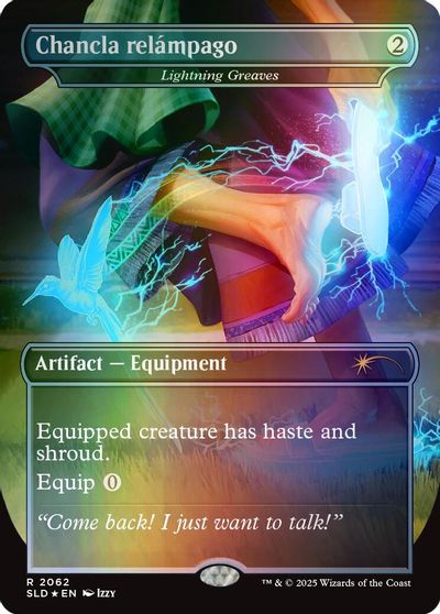 Chancla relámpago - Lightning Greaves (Rainbow Foil) card art