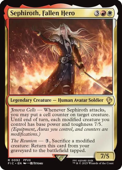 Sephiroth, Fallen Hero (Surge Foil) card art