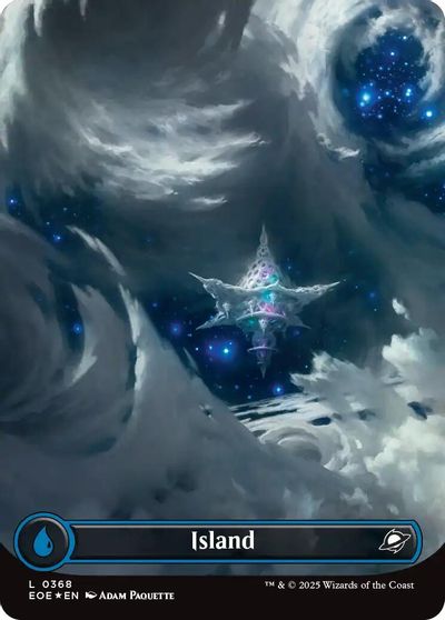 Island (0368) (Borderless) (Galaxy Foil) card art