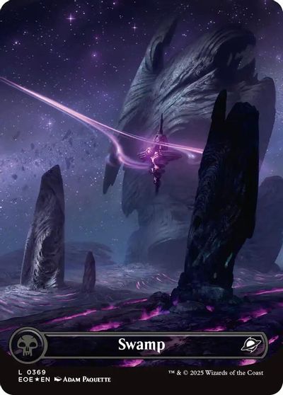 Swamp (0369) (Borderless) (Galaxy Foil) card art