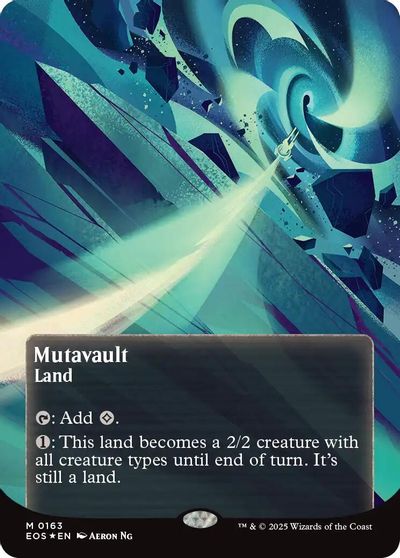 Mutavault (0163) (Borderless) (Galaxy Foil) card art