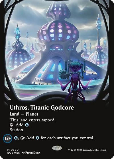 Uthros, Titanic Godcore (Borderless) (Galaxy Foil) card art