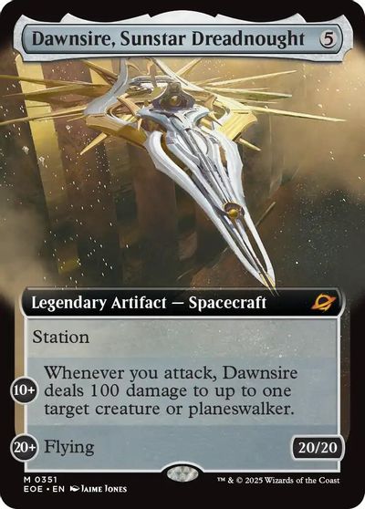 Dawnsire, Sunstar Dreadnought (Extended Art) card art
