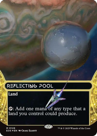 Reflecting Pool (0126) (Borderless) (Galaxy Foil) card art
