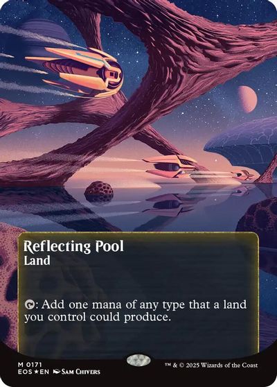 Reflecting Pool (0171) (Borderless) (Galaxy Foil) card art