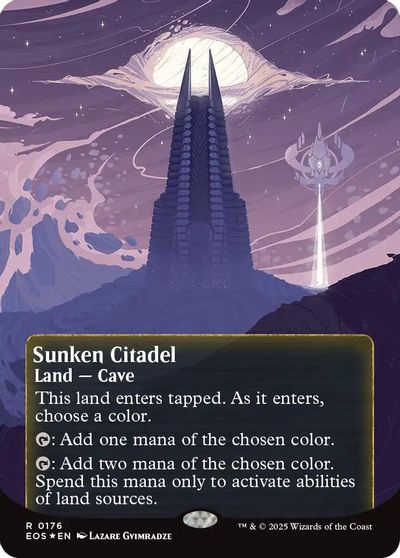 Sunken Citadel (0176) (Borderless) (Galaxy Foil) card art