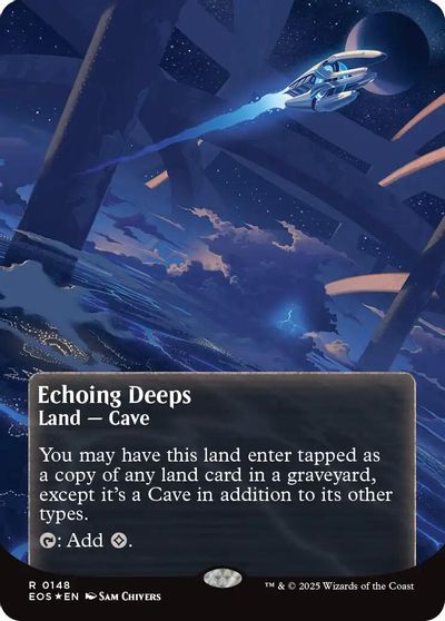 Echoing Deeps (0148) (Borderless) (Galaxy Foil) card art