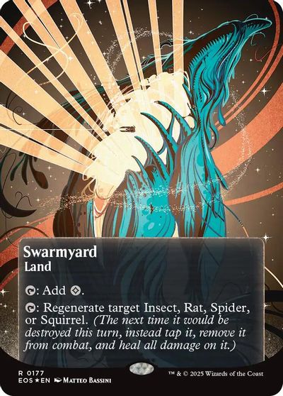 Swarmyard (0177) (Borderless) (Galaxy Foil) card art